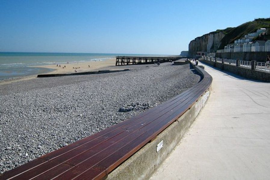 Plage de Veules- Sable à marée basse